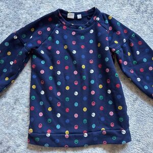 Gap smiley face fleece lined top - size XS